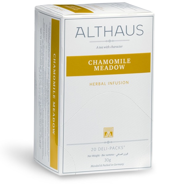Чай пакетований, ТМ "Althaus" Camomile Meadow (Ромашковий луг) 20x1,75 г (Deli Packs)