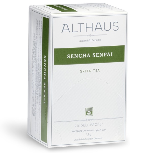 Чай пакетований, ТМ "Althaus" Sencha Senpai (Сенча Сенпай), 20x1,75 г (Deli Packs)