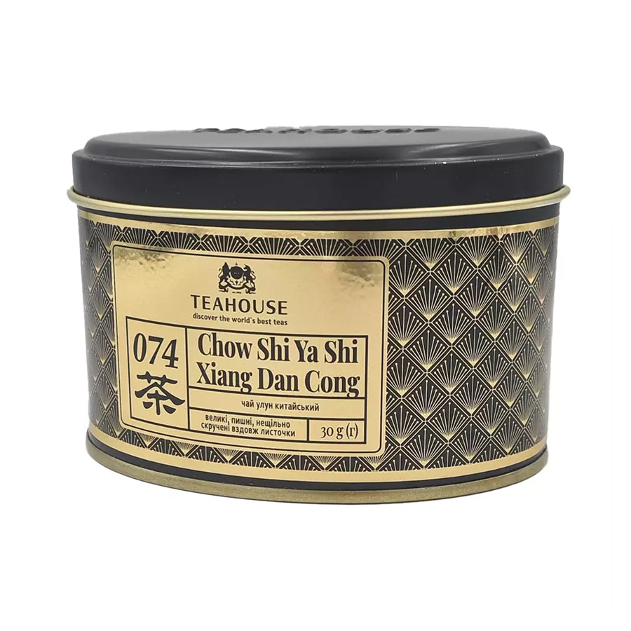  Чай листовий, ТМ "Teahouse" Чоу Ши Я Шінь Сянь Дан Цун у металевій банці, 30 г    