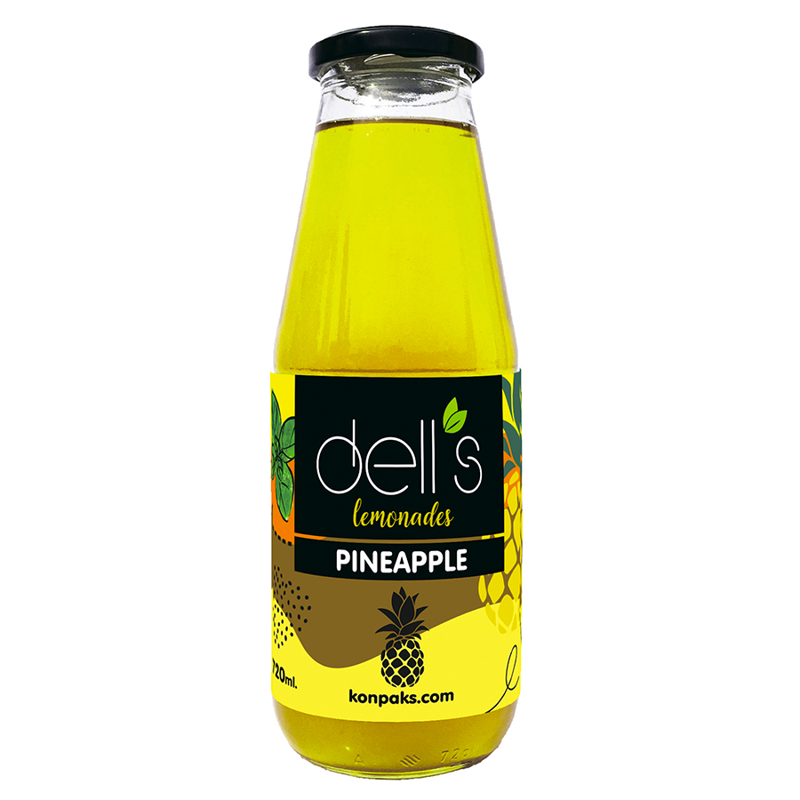 Фруктове пюре, ТМ "Dell's" Ананас (скло), 720 мл