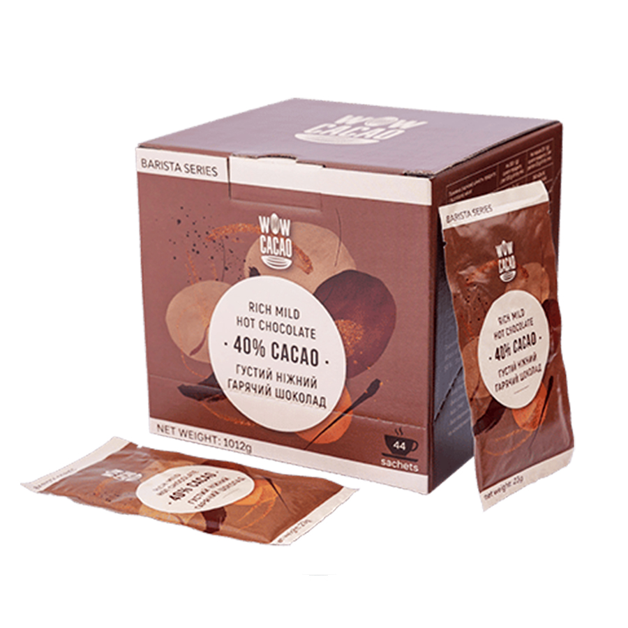 Гарячий шоколад, TM "Wow Cacao" Густий Ніжний, 1,012кг (44*23г)