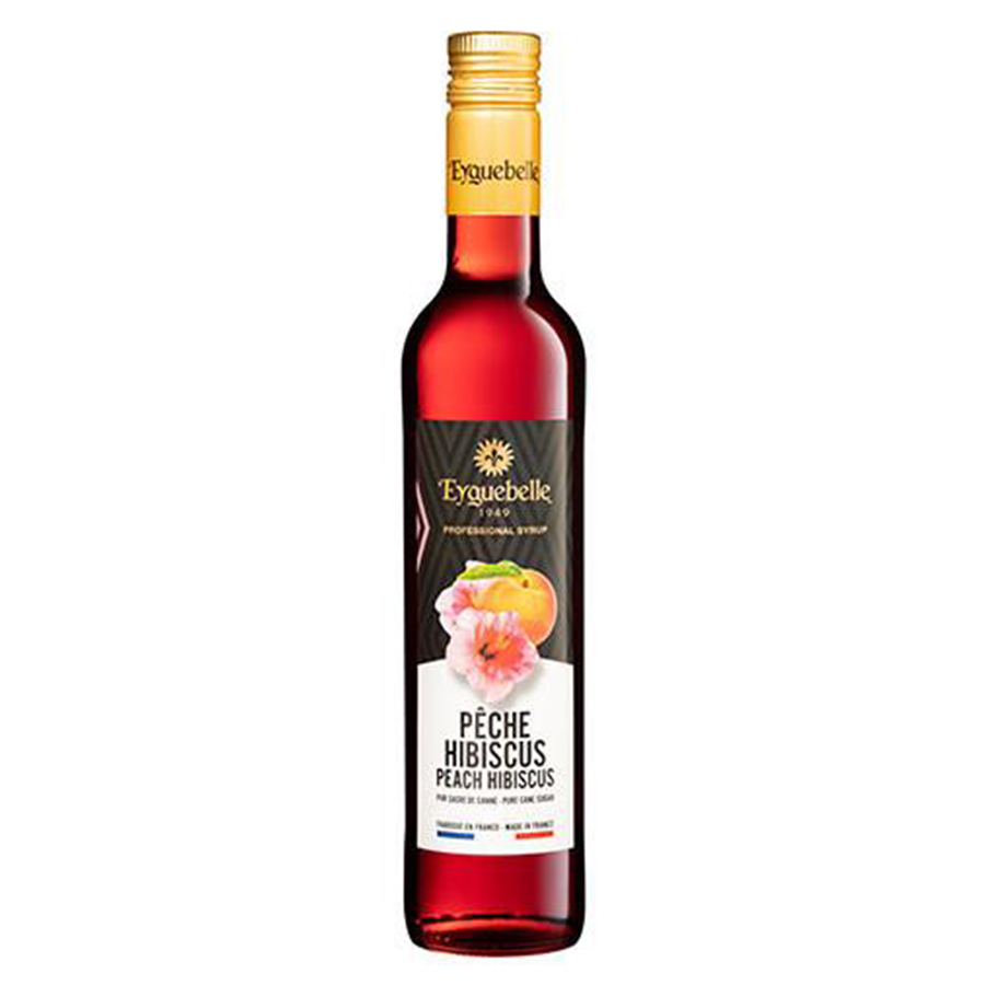 Сироп, ТМ "Eyguebelle" (Peach and Hibiscus) Персик і Гібіскус, 500 мл