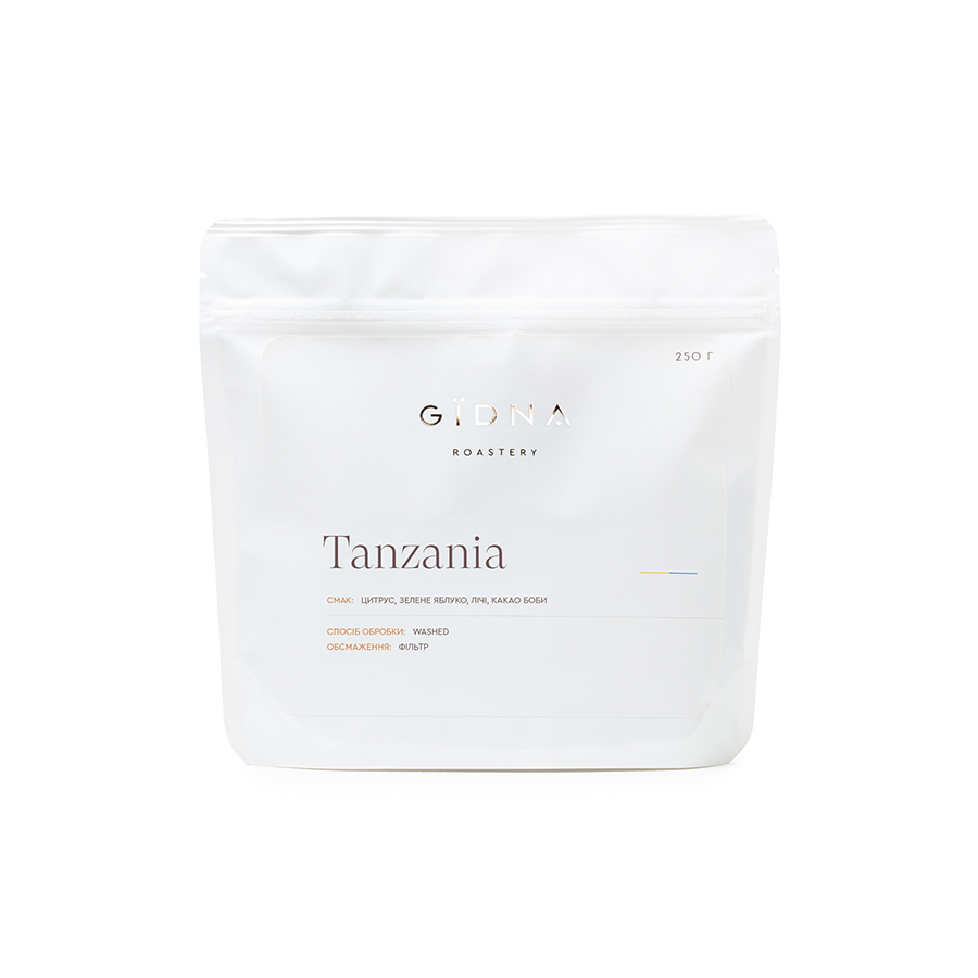 Кава в зeрнах, TM "Gidna" Tanzania AA Filter, 250 г