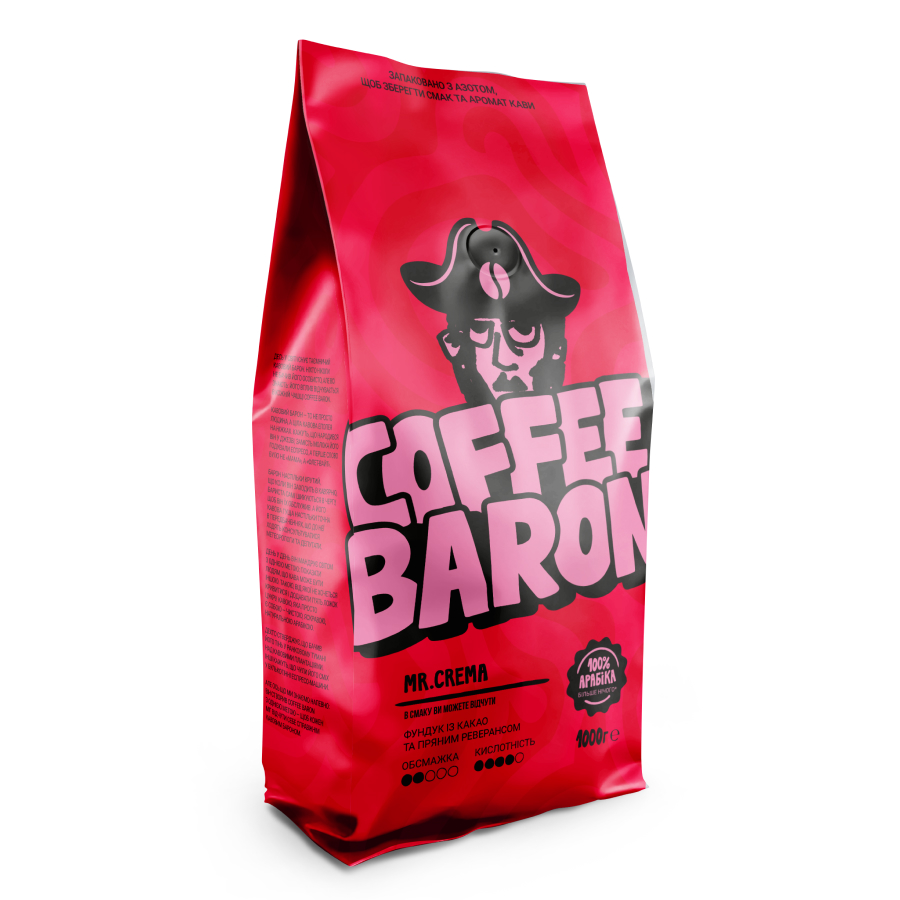  Кава в зернах Coffee Baron Mister Crema 1 кг