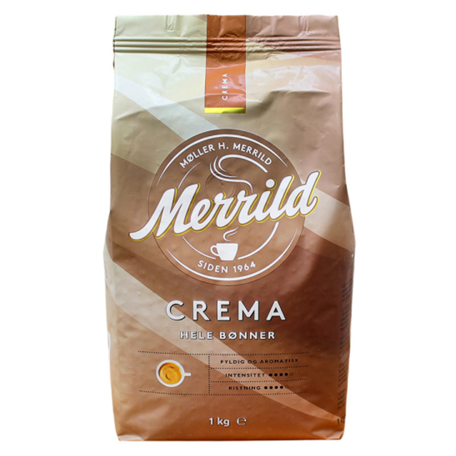  Кава в зернах, ТМ "Lavazza" Merrild Crema 100% Арабіка, 1 кг