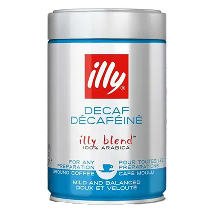 Кава мелена, ТМ "Illy" Decaffeinato (без кофеїну) ж/б, 250 г