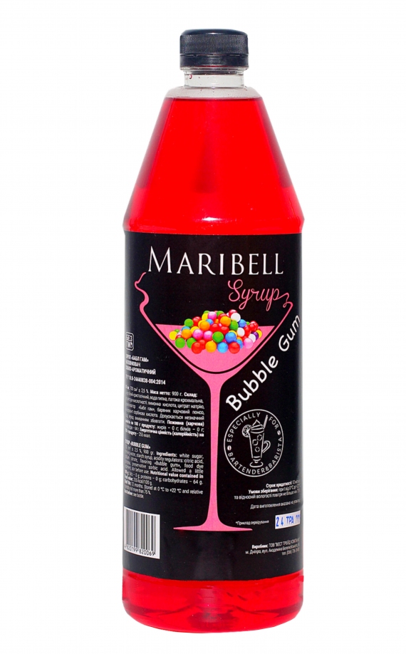 Сироп, ТМ "Maribell" Бабл гам, 900 мл