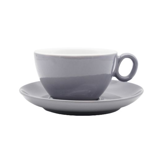 Чашка з блюдцем, ТМ "INKER" Light grey, 250 мл
