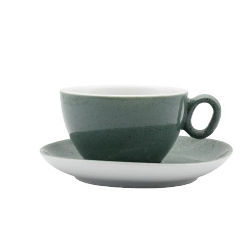 Чашка з блюдцем, ТМ "INKER" Sabbia green, 250 мл