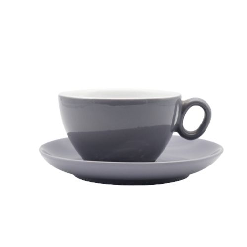 Чашка з блюдцем, ТМ "INKER" Stormy grey, 250 мл
